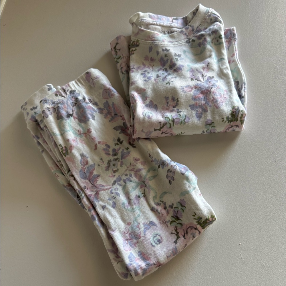 Love Shack Fancy Floral Kids Pajamas size 4T